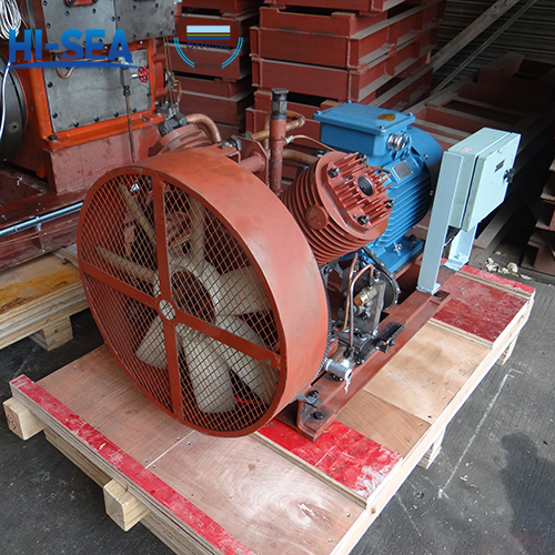 What are the cooling methods for marine air compressors